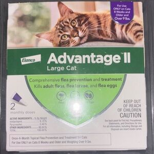 Elan Advantage II Large Cat Flea Treatment - Green